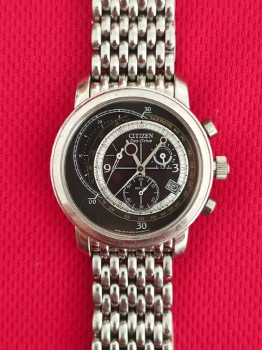 Relógio Citizen Eco-Drive cronógrafo Isaac Newton Mestre das Complicações AT1160-53E