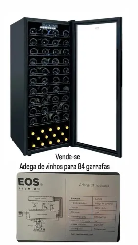 Vende-se Adega Climatizada, capacidade para 82 vinhos.