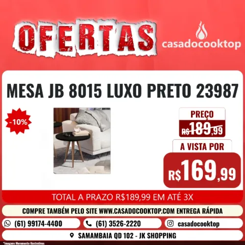 MESA JB 8015 LUXO PRETO 23987