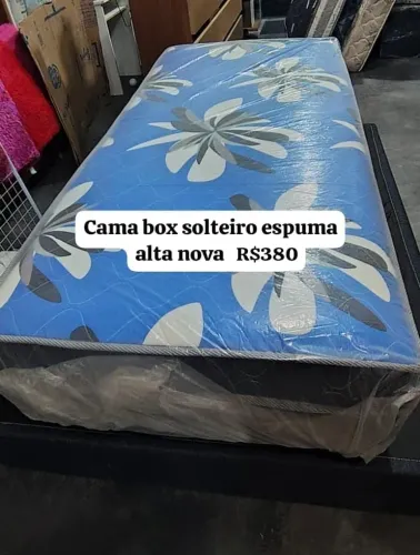 CAMA BOX SOLTEIRO DE ESPUMA NOVA R$380- Entrega grátis