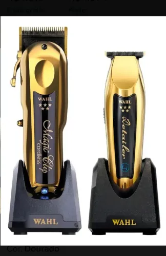 Combo maquinas de corte whall magic clipper dourada