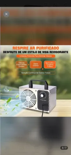Maquina geradora ozonio O3 higienizadora