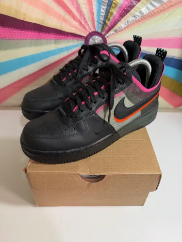 Nike Air Force 1 React Black Team Orange Pink Prime