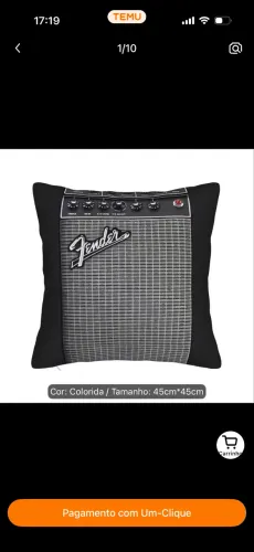 Capa de almofada 45x45cm Amplificador FENDER