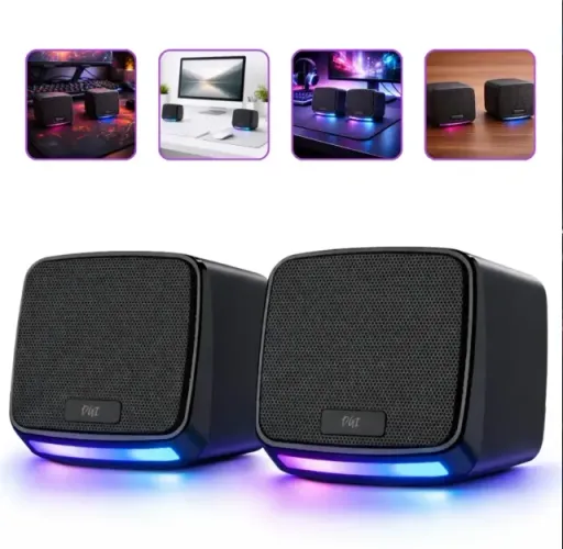 Caixa Caixinha De Som 10w Led Rgb Para Computador Gamer Pc Notebook Projetor | PARA PEDIDO