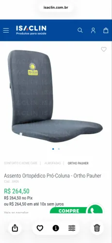 Apoio para banco carro