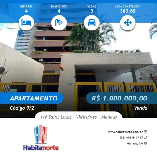 Imóvel para venda tem 192 metros quadrados com 4 quartos em Adrianópolis - Manaus - AM