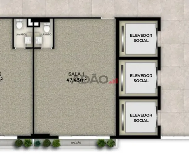 Ágio Sala Comercial no Geo Work 136 Sala comercial com 0 Quarto(s) e 0 banheiro(s) à Venda