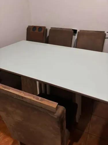 Mesa de Jantar Retangular com cadeiras