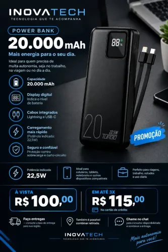 Carregador portátil 20000mah
