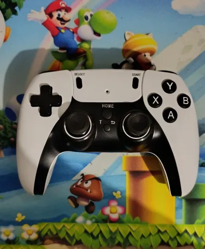 Controle PS2 e PSX, PS1 Sem Fio à Pilha AA Linha Premium Superior - Branco