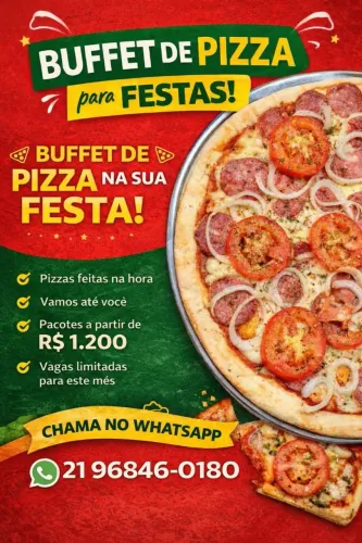 Buffet de pizza para sua festa