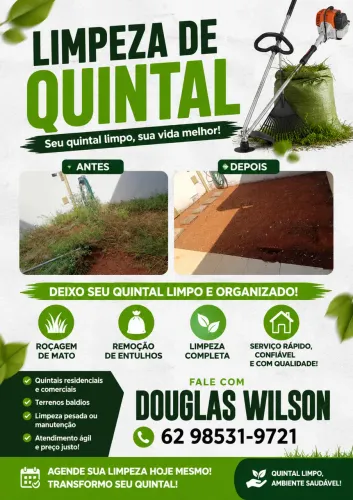 Limpeza de quintal e lotes 