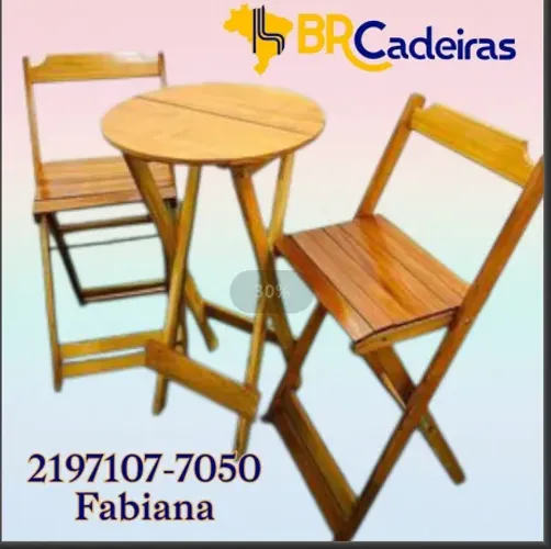 Jogo bistro de madeira 