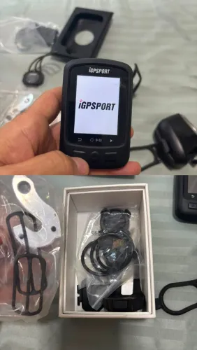 Kit Ciclocomputador GPS iGPSPORT iGS618 + Sensores Dual Band + Sinalizador