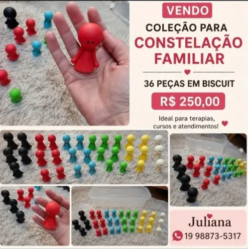 Coleção de bonecos para constelação familiar e terapias