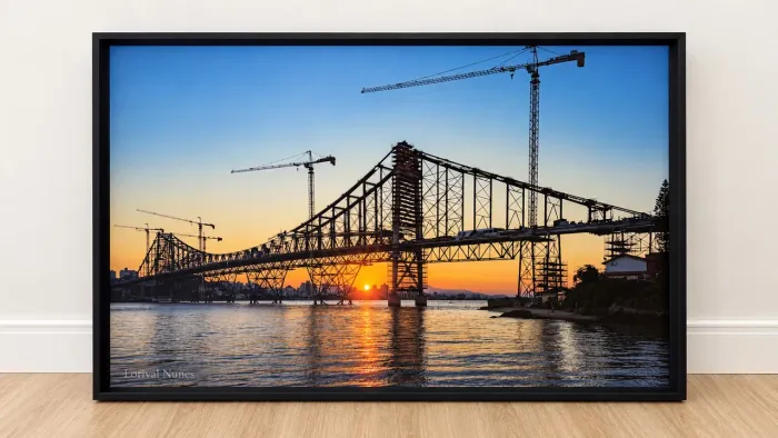 Quadro Fotográfico Autoral - Ponte Hercílio Luz Durante a Restauração