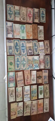 Notas de dinheiro antigas raridade
