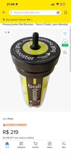 Pressurizador de bolinhas tenis 