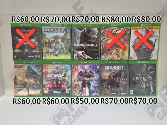 Jogos de Xbox One Seminovo | Aceito Cartão!!!