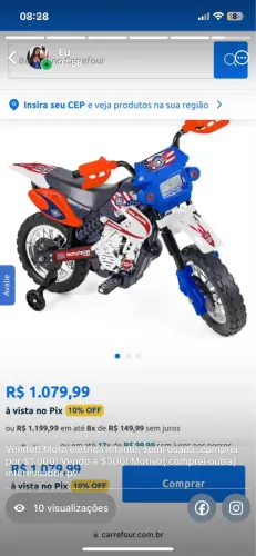 MOTINHA INFANTIL SEMI USADA