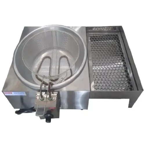 Fritadeira Elétrica Inox tacho Aluminio 7L C/ Escorredor