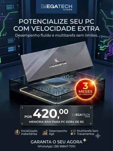 Memória RAM Kllisre DDR4 de 8GB.