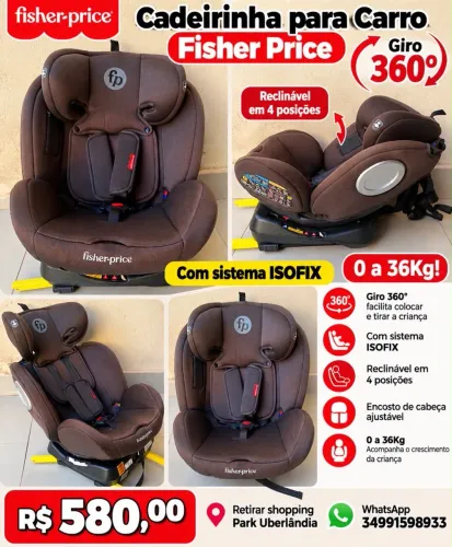 Cadeirinha Fisher price Isofix é Giro 360