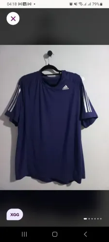 Camiseta Adidas Original tamanho Xl,  em ótimas condições ,azul , para academia ou lazer. 