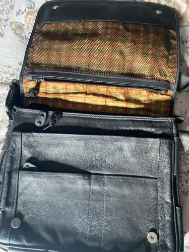 Bolsa executivo unissex couro sintético premium 