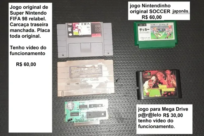 Jogos Super Nintendo, Nitendinho e Mega Drive