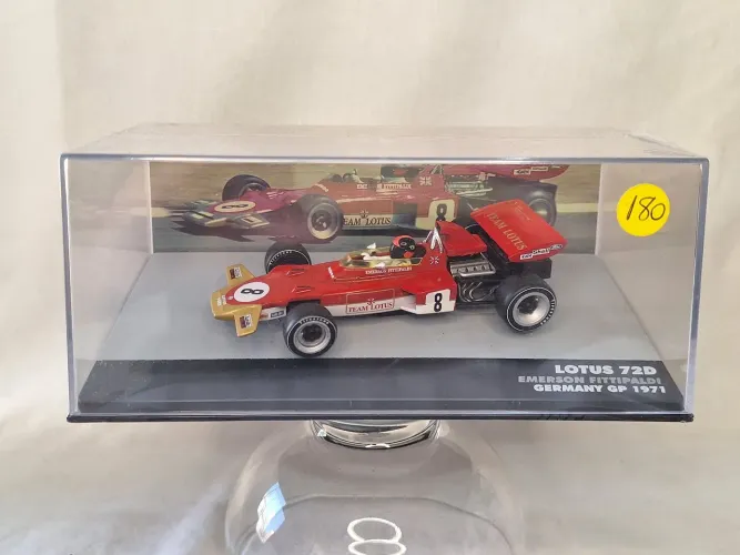 Carrinho Miniatura Fórmula 1 Lacrado c/fascículo Lotus 72D Emerson Fittipaldi Germany 1971