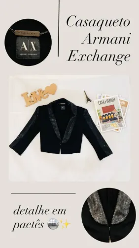 casaqueto da marca Armani Exchange, especificamente da linha A|X Armani Exchange. 