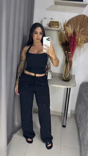 Blusa Manu - Preto Poliamida Premium