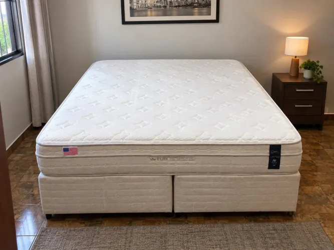 Linda Cama Box Queen Size NASA Tecnologia Ice