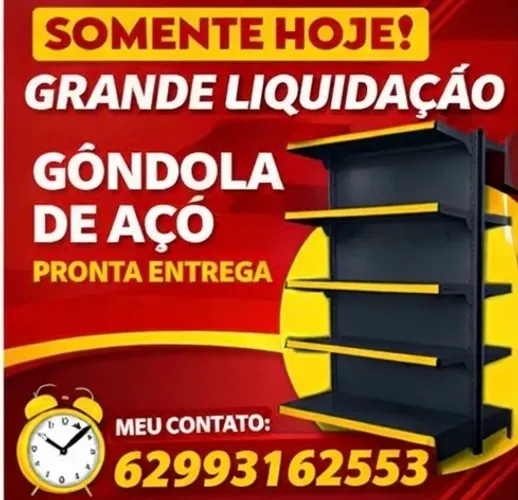 Gôndola de aço prateleira