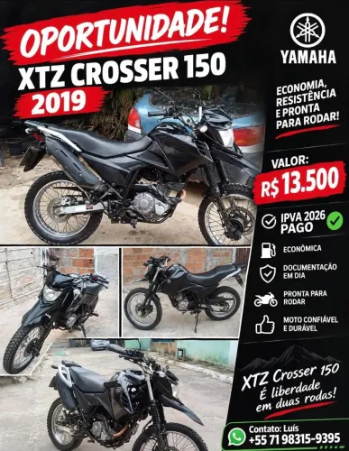 XTZ Crosser 150 2019 R$ 13.500