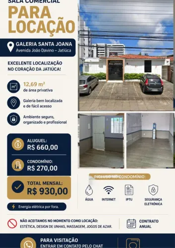 Alugo Sala Comercial na Jatiúca.