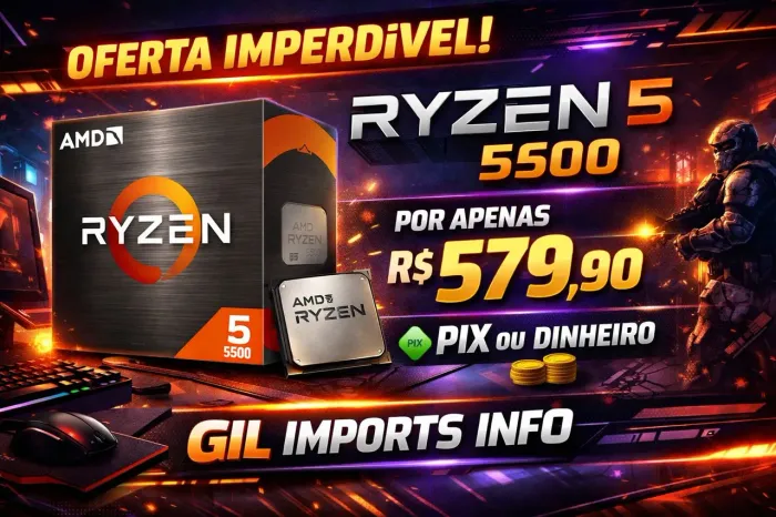 PROCESSADOR RYZEN 5 5500 - OFERTA - NOVO LACRADO