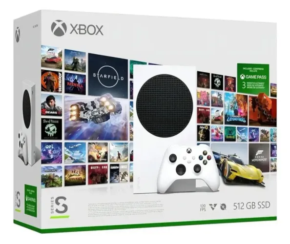 Xbox Series S 512GB Kit Extra Dois Controles - Cor Branco