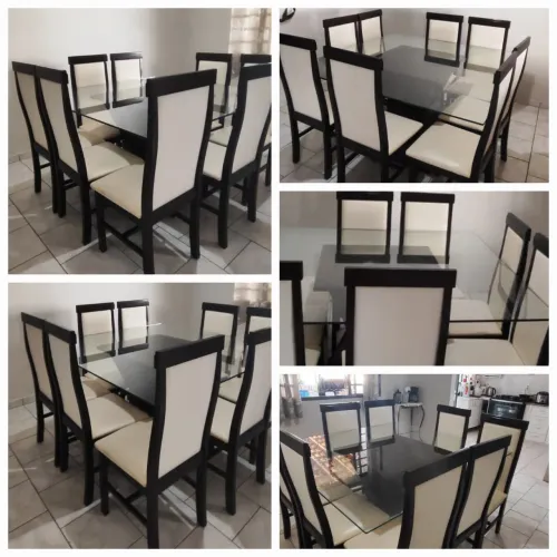 Mesa com 08 cadeiras