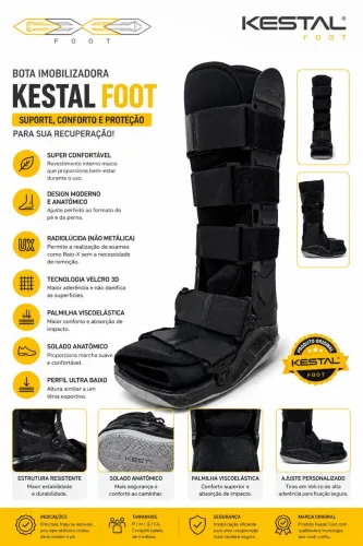 Bota Ortopédica Imobilizadora Kestal Foot - Excelente Estado