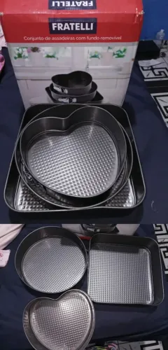 **Conjunto de assadeiras fundo removível Fratelli**