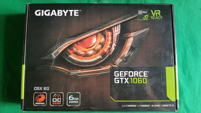 Placa de vídeo NVidia - gigabyte GTX1060 de 6GB - GDDR5X