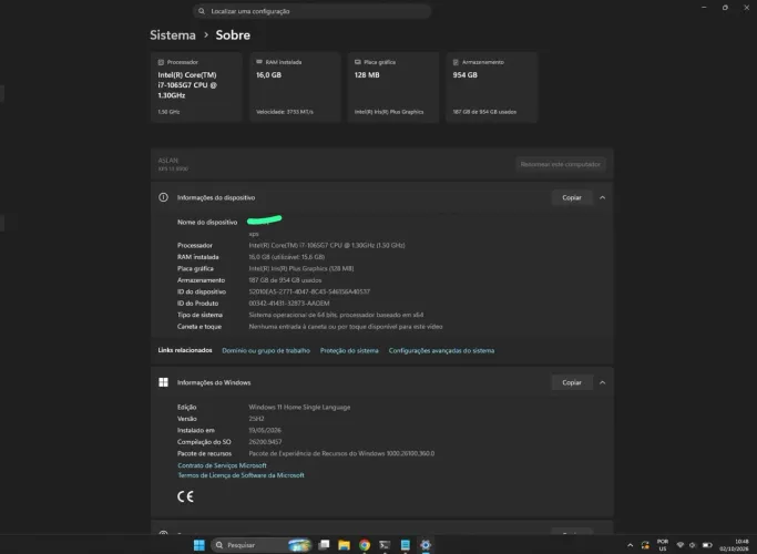 Dell dps 9300 i7 16gm ram