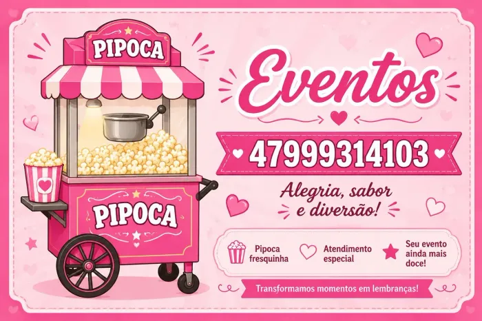 Evento, carrinho de pipoca 