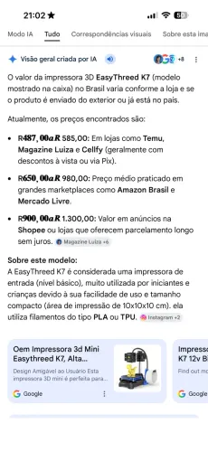 Mini Printer  máquina de impressão 3d k7
