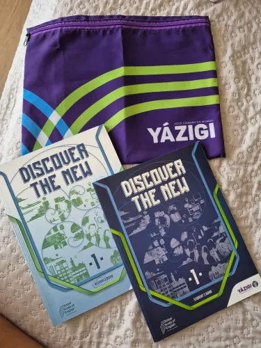 Livros e pasta Yazigi discover the new 1