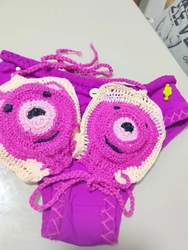 Biquíni infantil de crochê