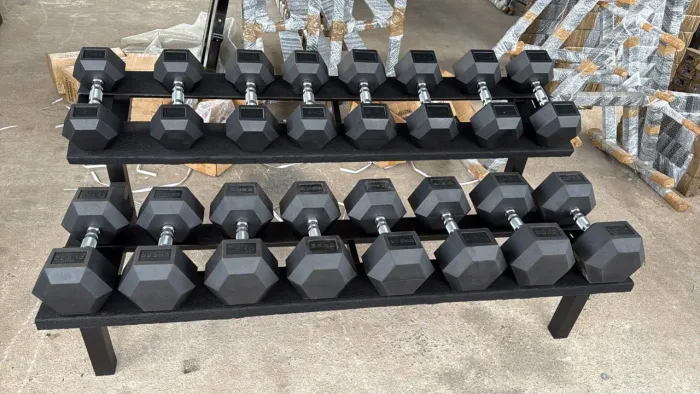 Kit de DUMBELL sextavado injetado de 12,5 até 30KG mais suporte!
